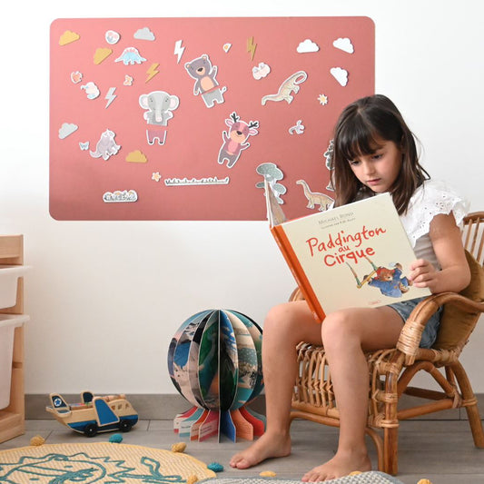 Magnetic adhesive board rectangular-colored terracotta M