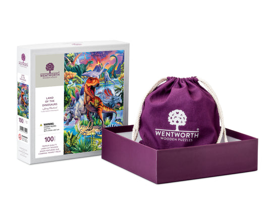 Wooden puzzle "In the land of dinosaurs" 50 pieces