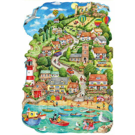 Wooden puzzle "Seaside village" 250 pieces