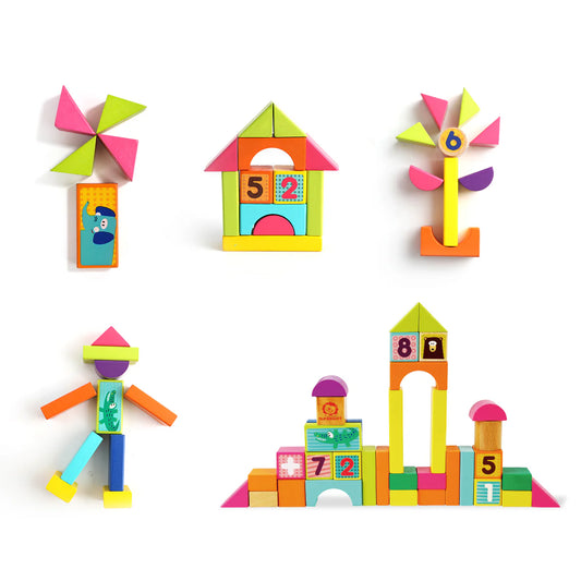 Wooden blocks with animals Top Bright 120477