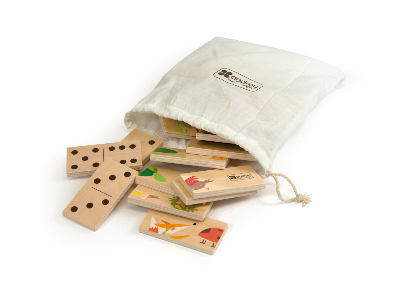 Wooden domino puzzle with animals Andreu