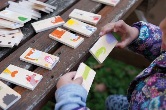 Wooden domino puzzle with animals Andreu