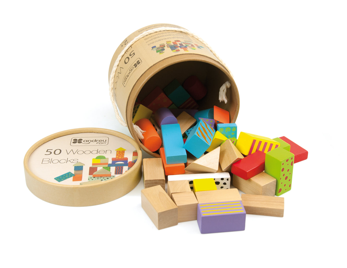 Wooden bricks, 50 pieces