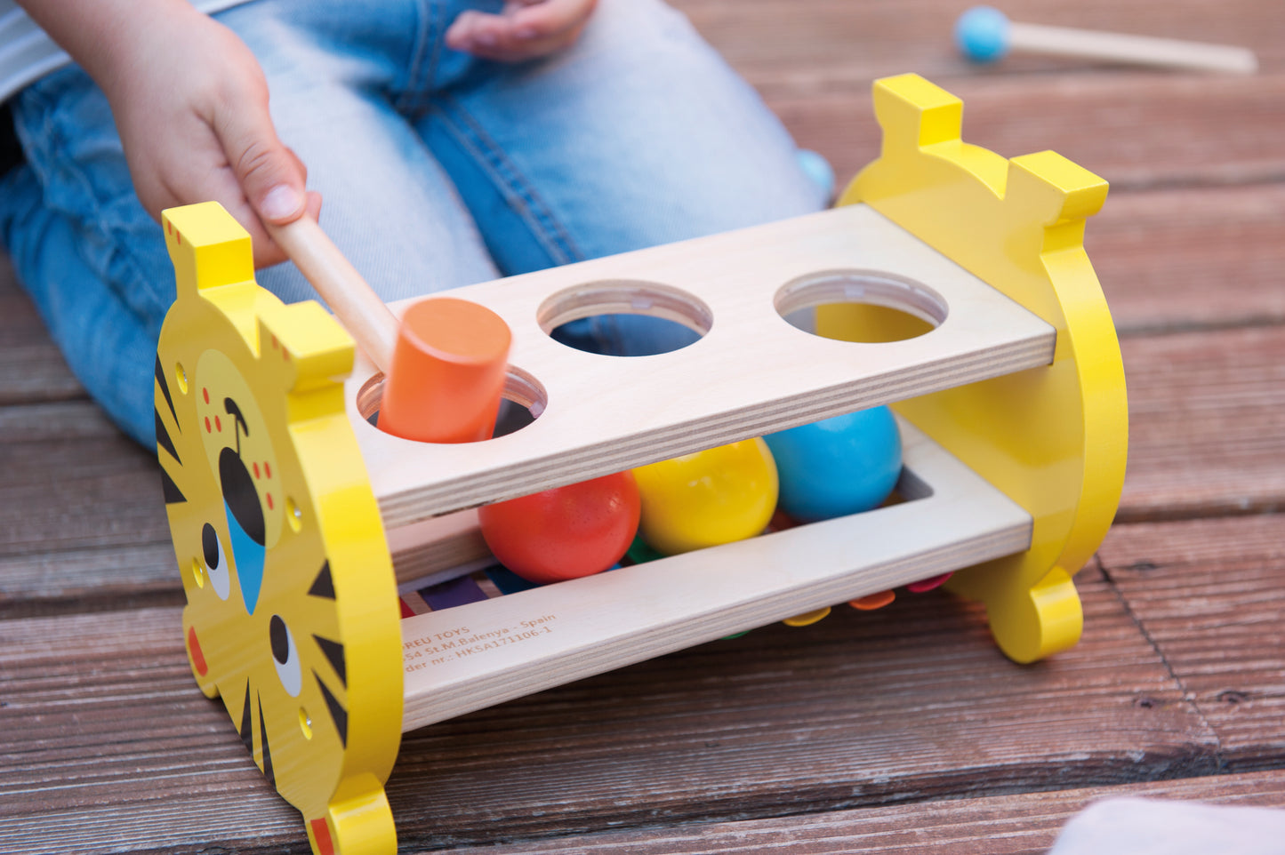 Τίγρη-ξυλόφωνο και σφυράκι με μπάλες