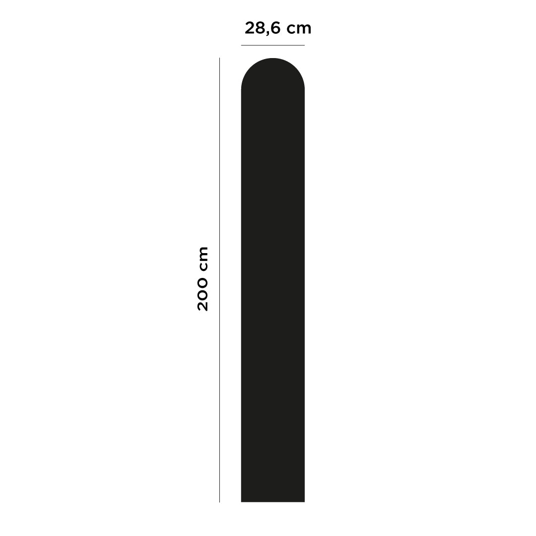 Μαγνητική επιφάνεια σε σχήμα αψίδας 2 m x 28 cm, μαύρη
