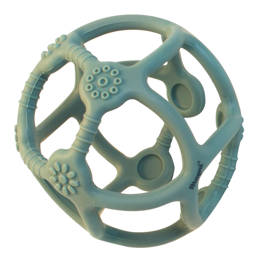 Silicone ball-shaped teether, green