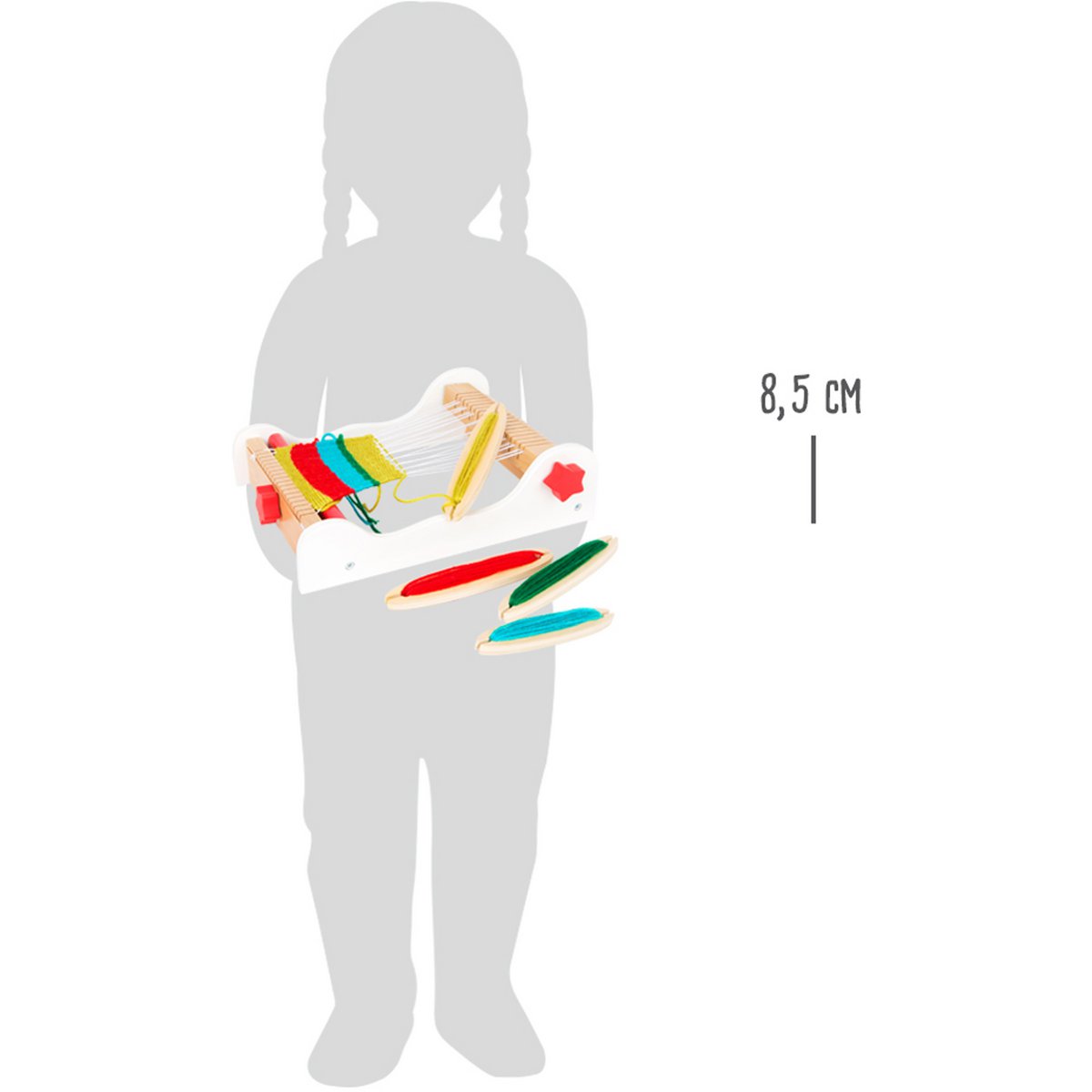 Ξύλινος αργαλειός με νήματα 4+