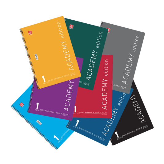 A4 spiral notebook with one subject, 30 sheets Special Academy purple