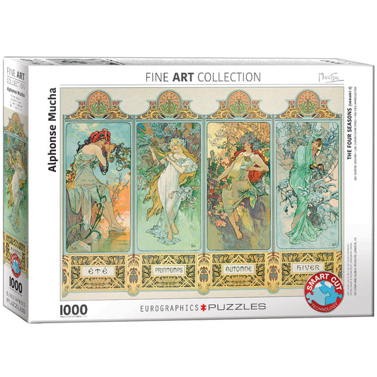 Puzzle "The 4 Seasons" (variant 3), Mucha, 1000 pieces