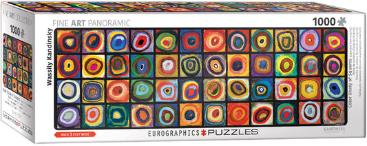 Puzzle "Color Study in Concentric Circles" Kandinsky, 1000 pieces panoramic