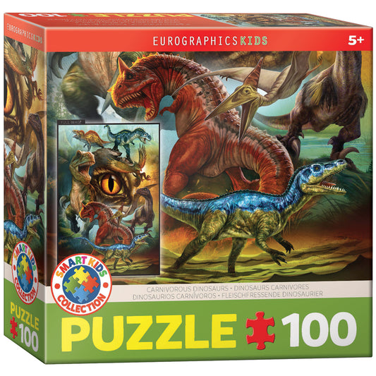 Eurographics Carnivorous Dinosaurs Puzzle, 100 pieces
