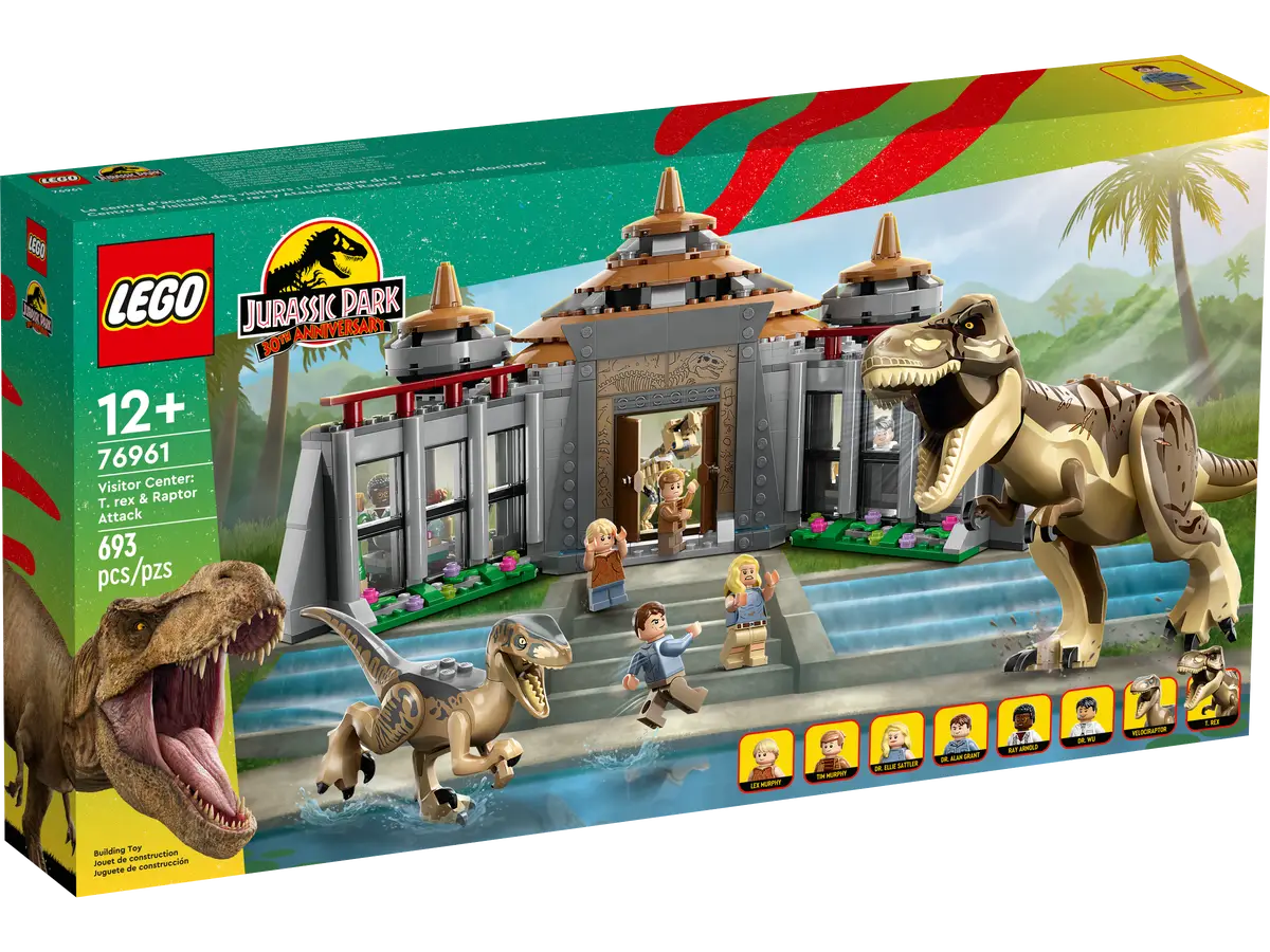 Lego® Jurassic world visitor center: T.Rex and Raptor attack 76961