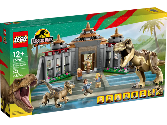 Lego® Jurassic world visitor center: T.Rex and Raptor attack 76961
