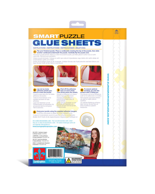 Glue sheets for puzzles