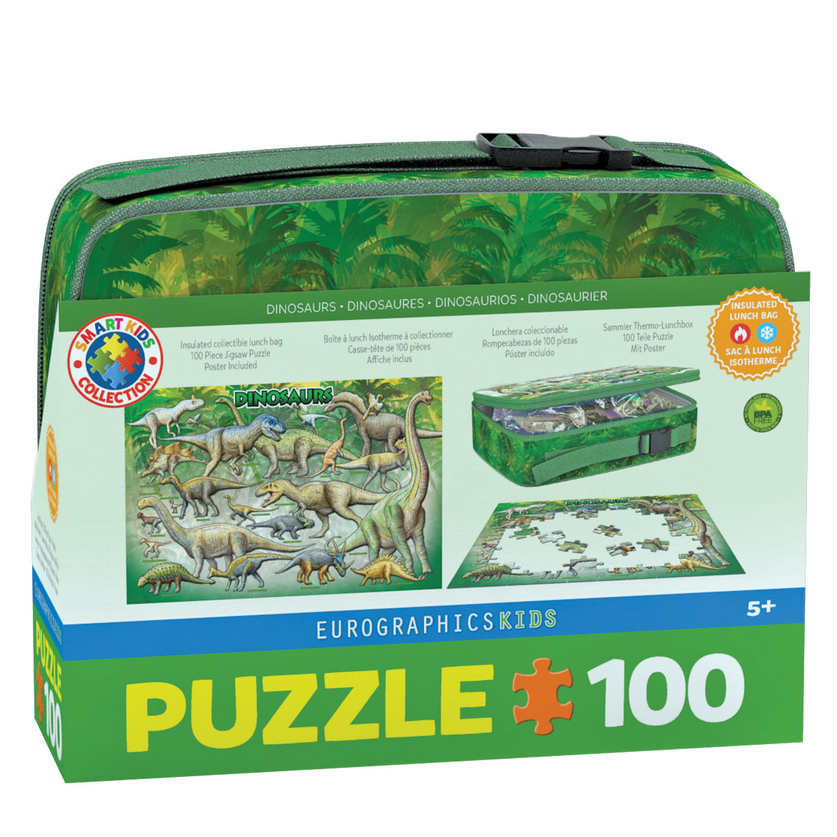 Isothermal bag with 100-piece "Dinosaurs" puzzle
