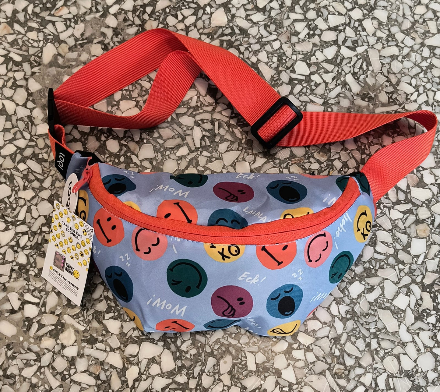 Τσάντα μέσης Loqi Smiley Boys and Girls Recycled Bumbag