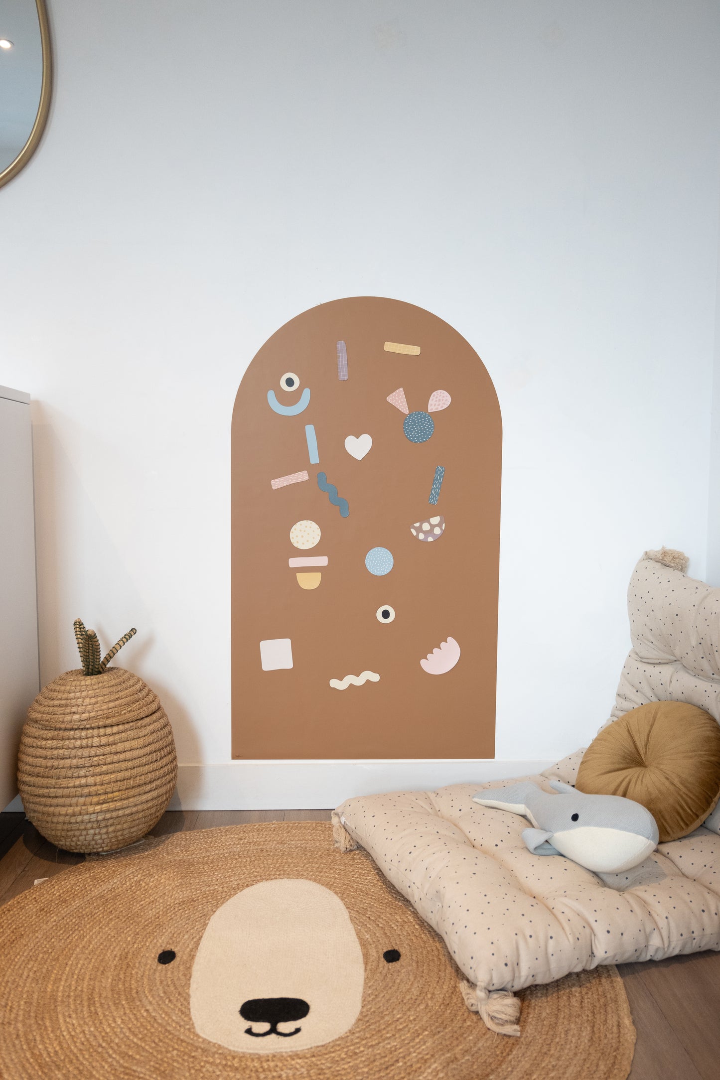 Μαγνητικός αυτοκόλλητος πίνακας χρωματιστή αψίδα-caramel