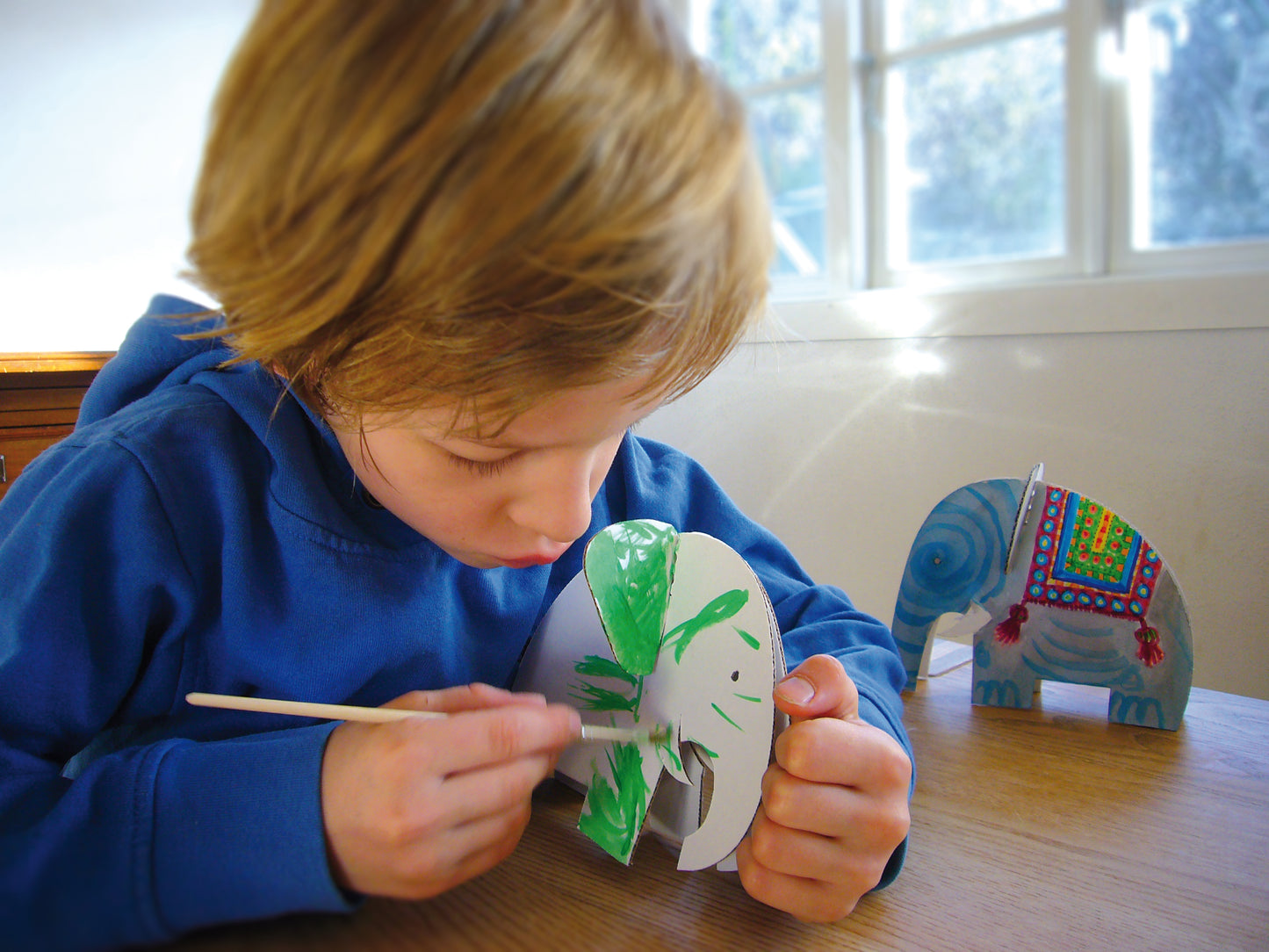 Elephant family - made of cardboard