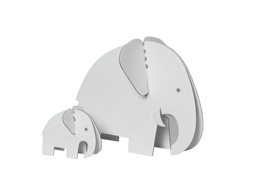 Elephant family - made of cardboard