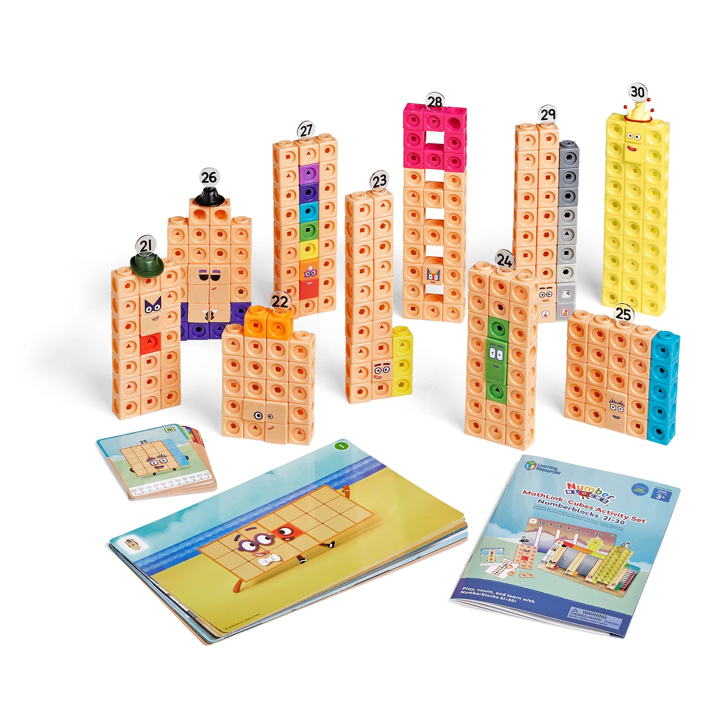 Αριθμοκυβάκια 21-30, σετ δραστηριοτήτων MathLink®Cubes HM-96321-UK