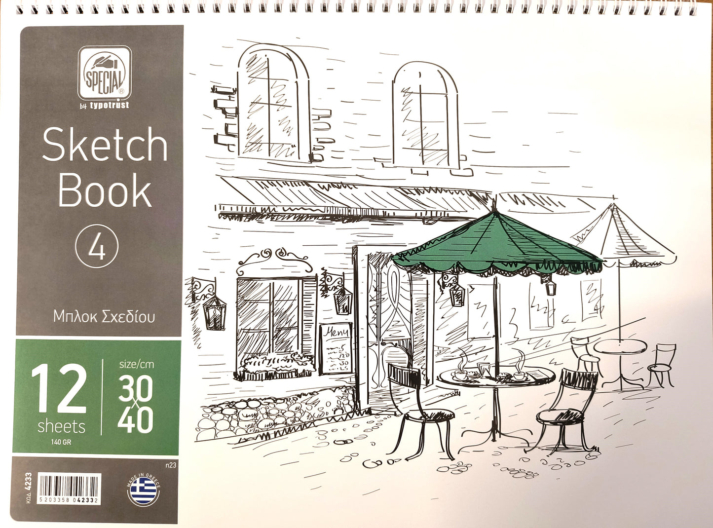 Spiral drawing pad 30x40 cm 12 sheets