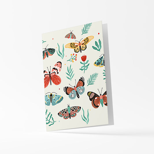 Ευχετήρια κάρτα origami με πεταλούδες