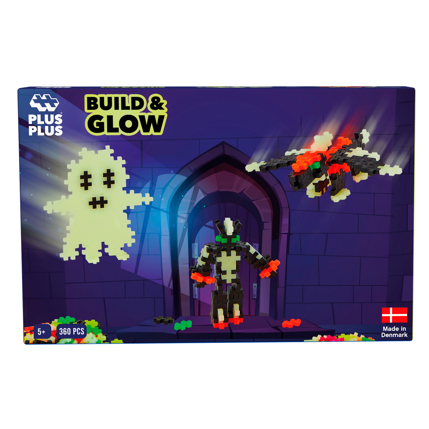 Glow in the dark- PLUS-PLUS bricks Learn to build