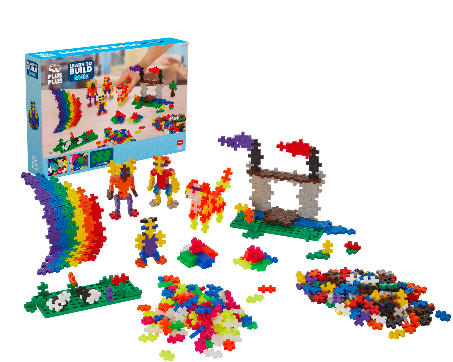 Basic colors PLUS-PLUS bricks Learn to build