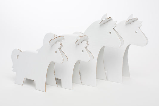 Pony family - made of cardboard