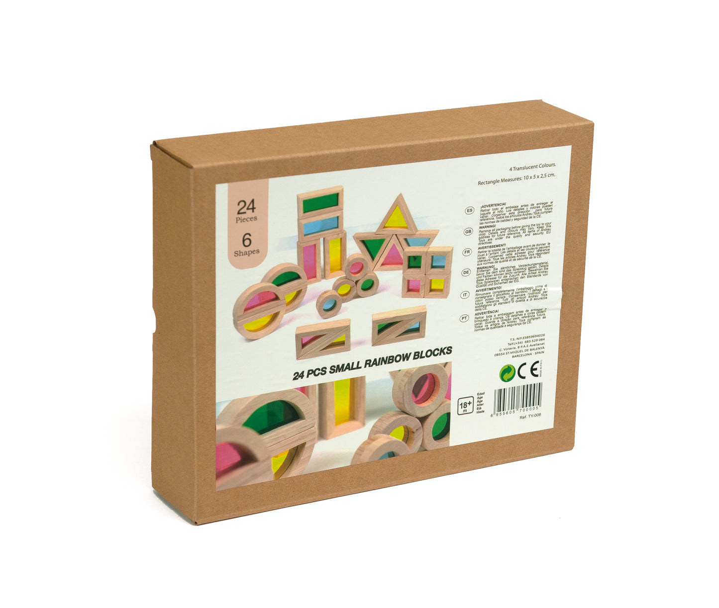 Edukalu translucent rainbow bricks