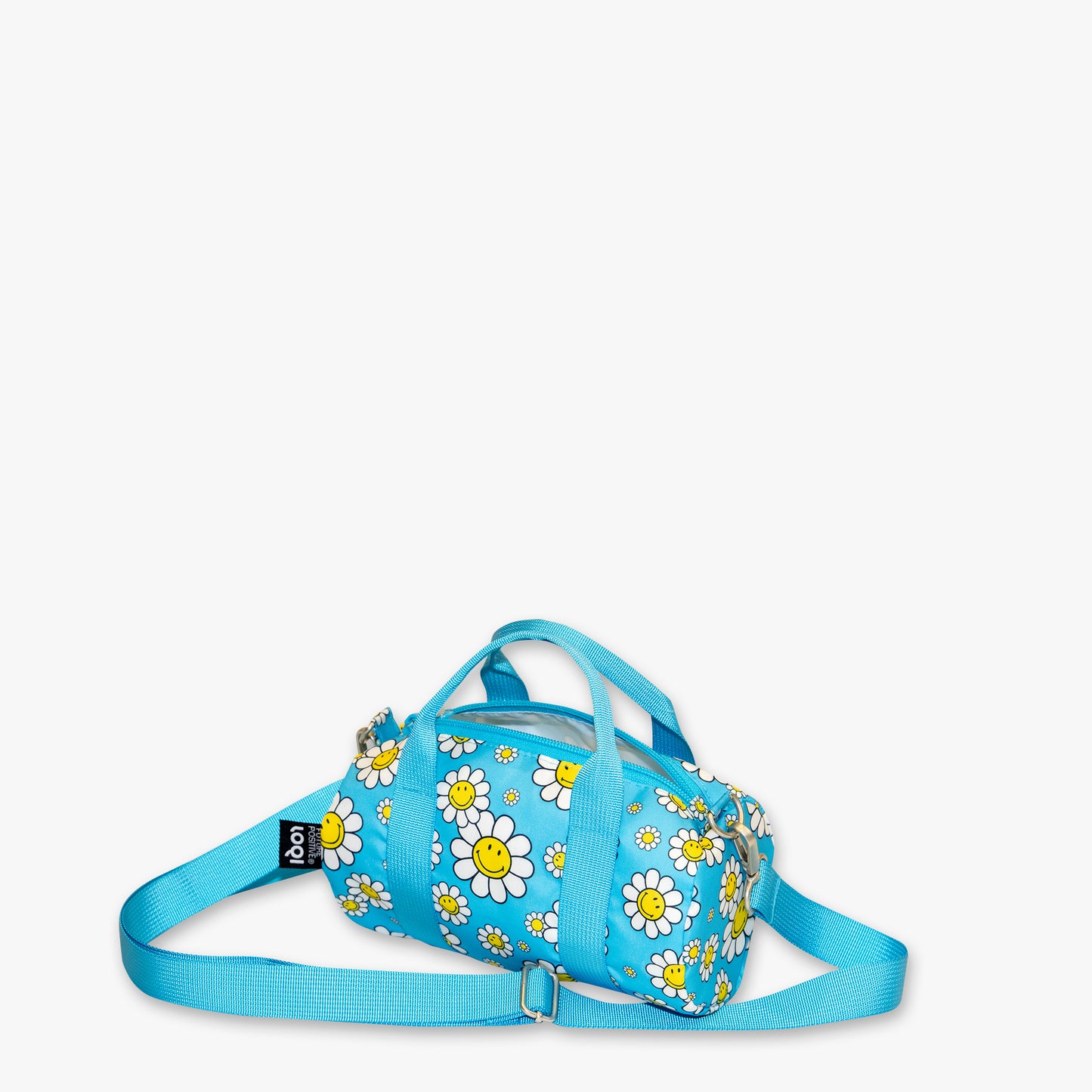 Τσάντα ώμου Loqi Smiley Flowers Aquarius small weekender