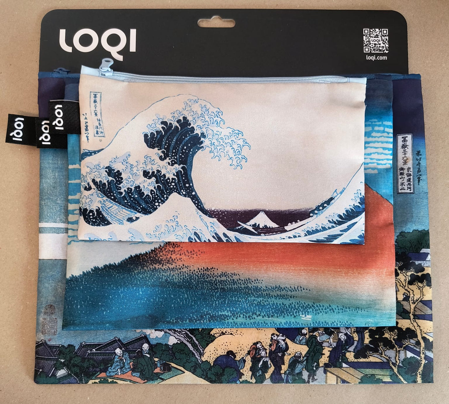 Loqi Hokusai cases, set of 3 pieces