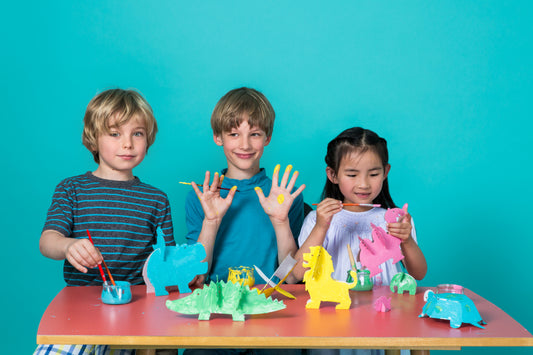 Animals from the zoo - made of cardboard