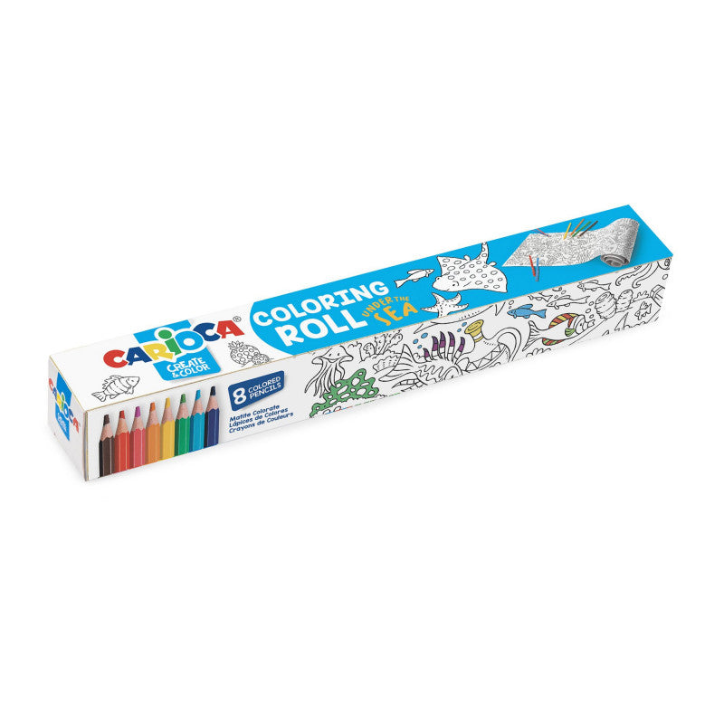 Carioca large adhensive coloring roll with sea theme