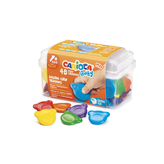 Κραγιόν Carioca baby teddy, 48 κραγιόν, ηλικίες 1+