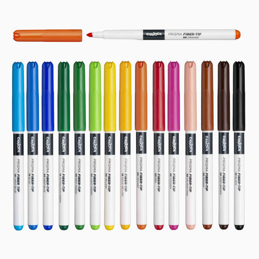 Carioca plus prisma fiber tip markers - case with 30 colors