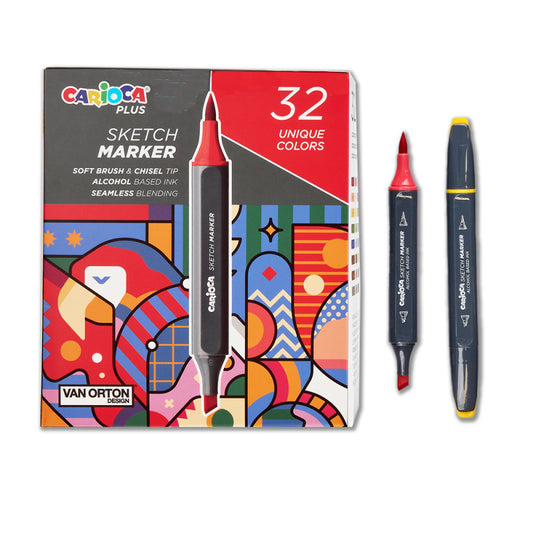Carioca Plus Marker Case, 32 Colors, Double-ended - 45242