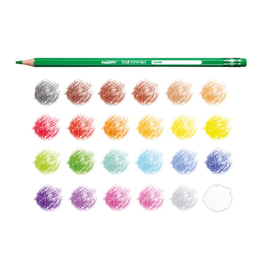 Ξυλομπογιές Carioca Tita erasable 24 χρωμάτων