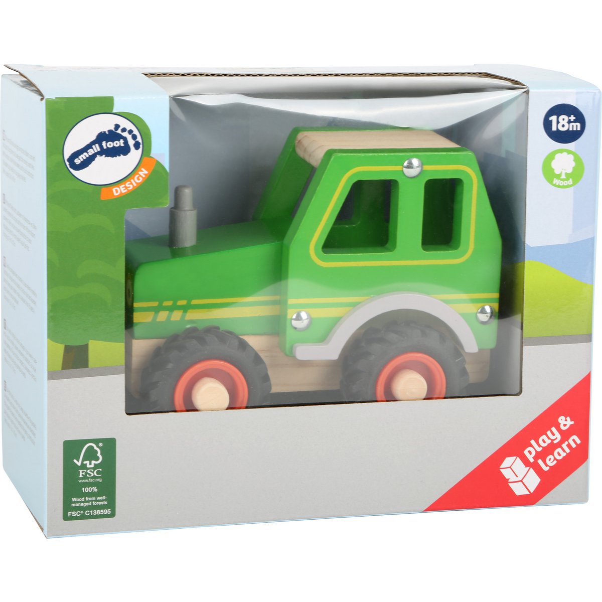 Ξύλινο τρακτέρ, πράσινο