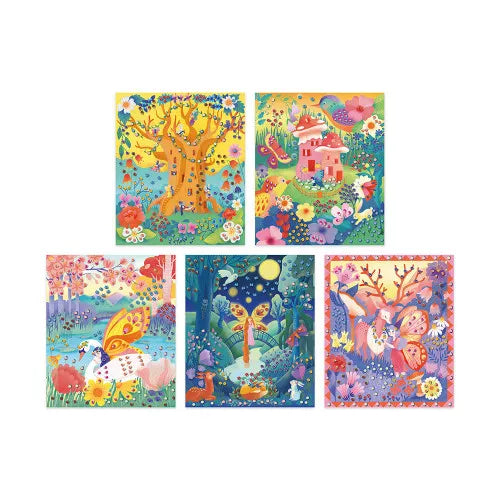 Janod crafts Secret Garden painted with clay stickers 7+