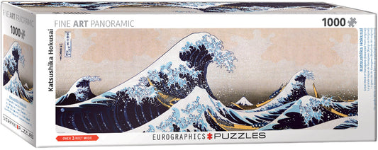 Jigsaw puzzle "The Great Wave off Kanagawa" Hokusai, 1000 pieces panoramic
