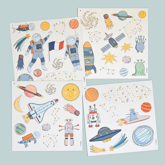 Set of space-themed magnets