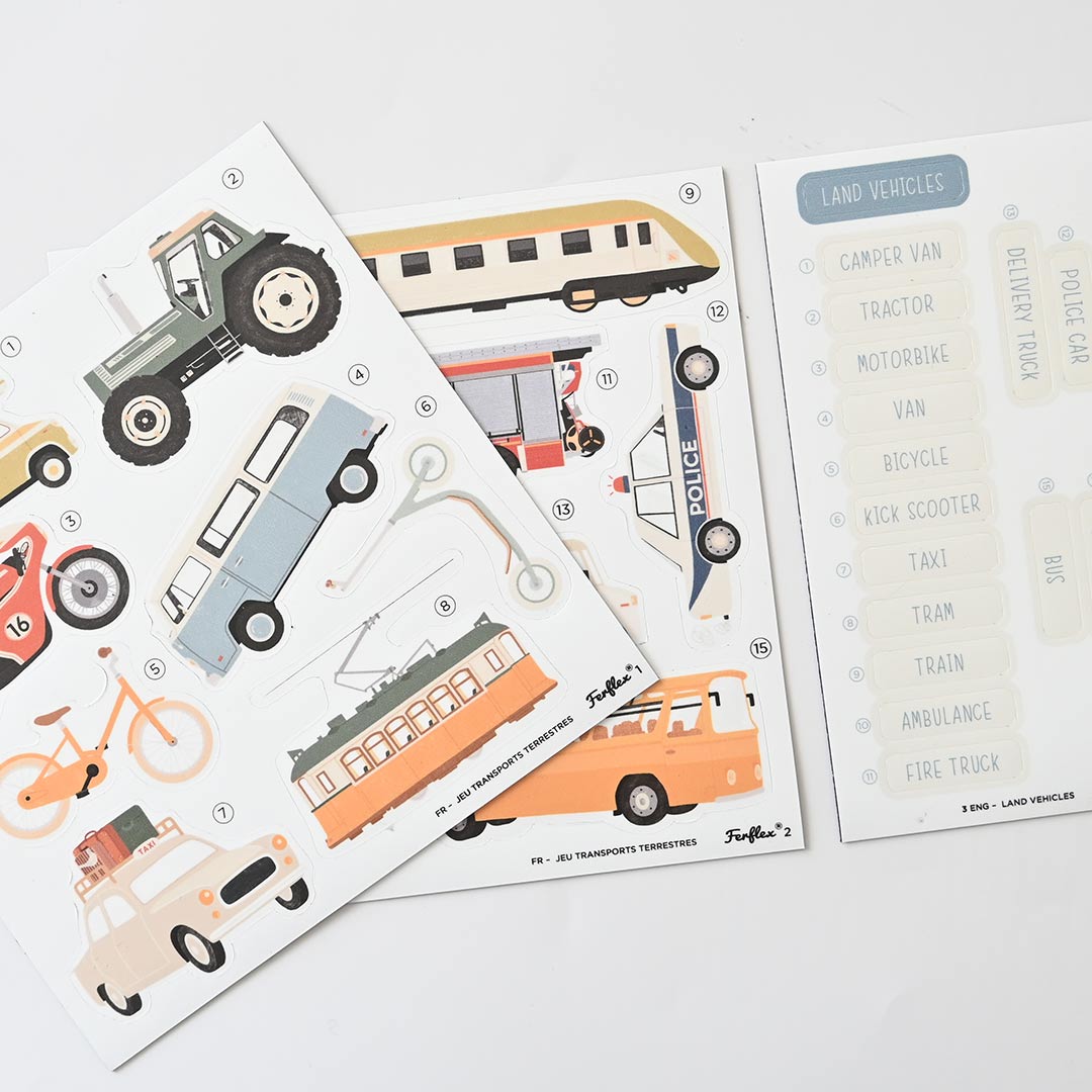 Σετ από μαγνήτες με οχήματα στεριάς Ferflex