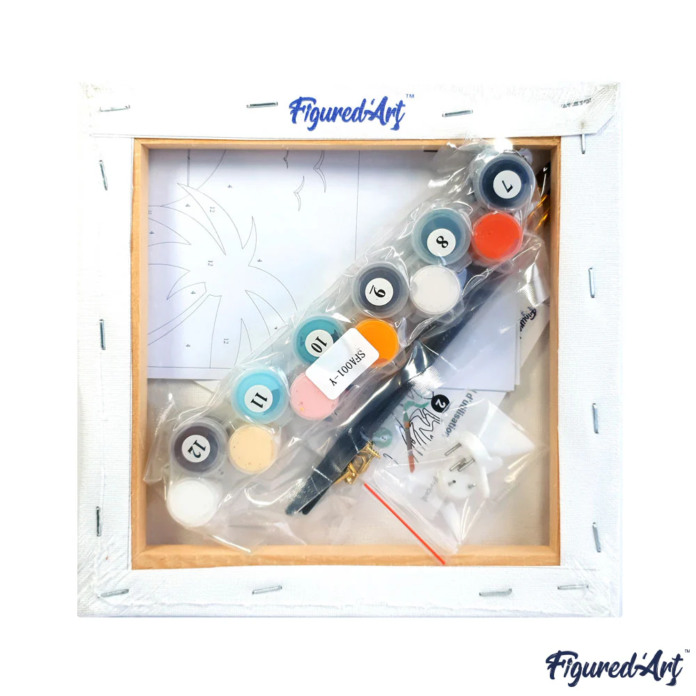 Ελέφαντας-Κιτ ζωγραφικής με αριθμούς με τελάρο