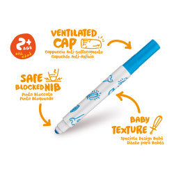 Μαρκαδόροι Carioca baby valorous marker 6 χρώματα, ηλικίες 2+