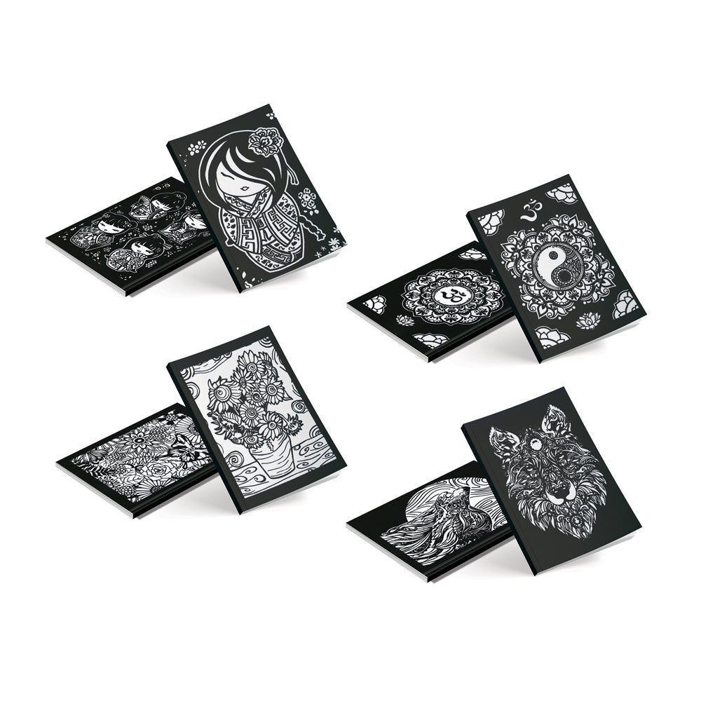 Τετράδιο Velvet A5 βιβλιοδετημένο, ριγέ, λύκος