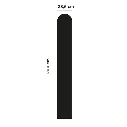 Μαγνητική επιφάνεια σε σχήμα αψίδας 2 m x 28 cm, μαύρη