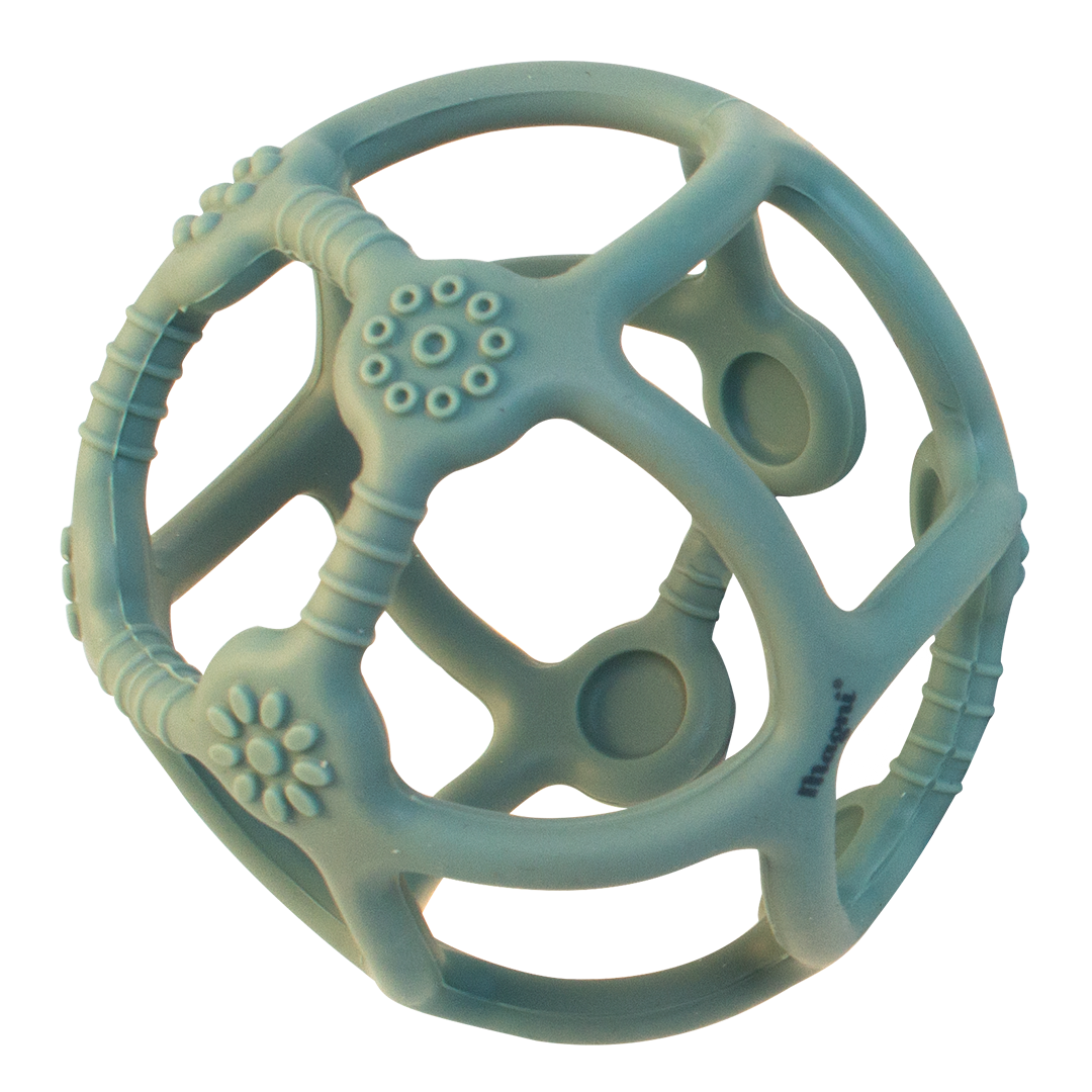 Silicone ball-shaped teether, green