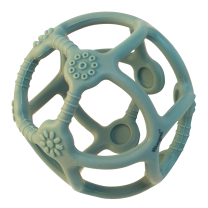 Silicone ball-shaped teether, green