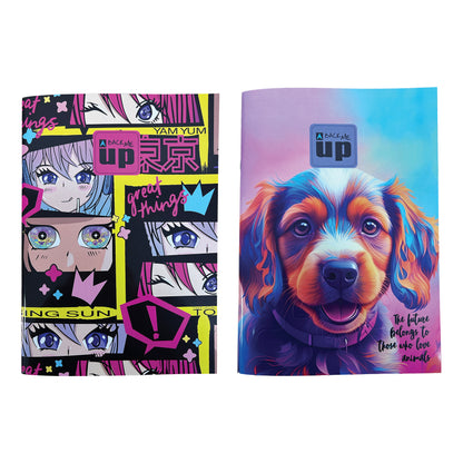 Τετράδιο με ρίγες A4 καρφίτσα 50 φύλλων-Anime/Puppy